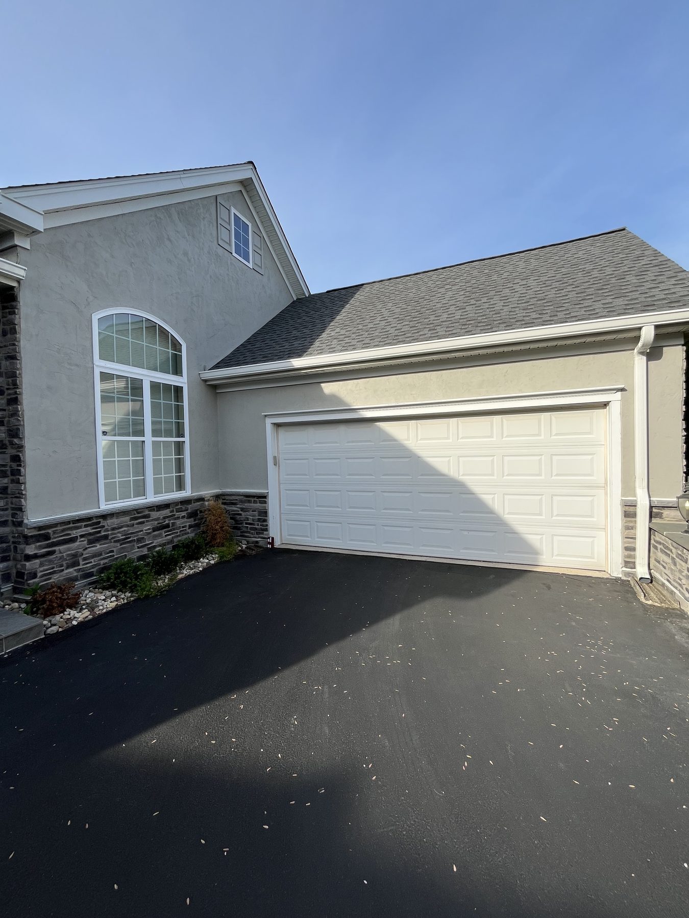 A home exterior with a fresh coat of paint
